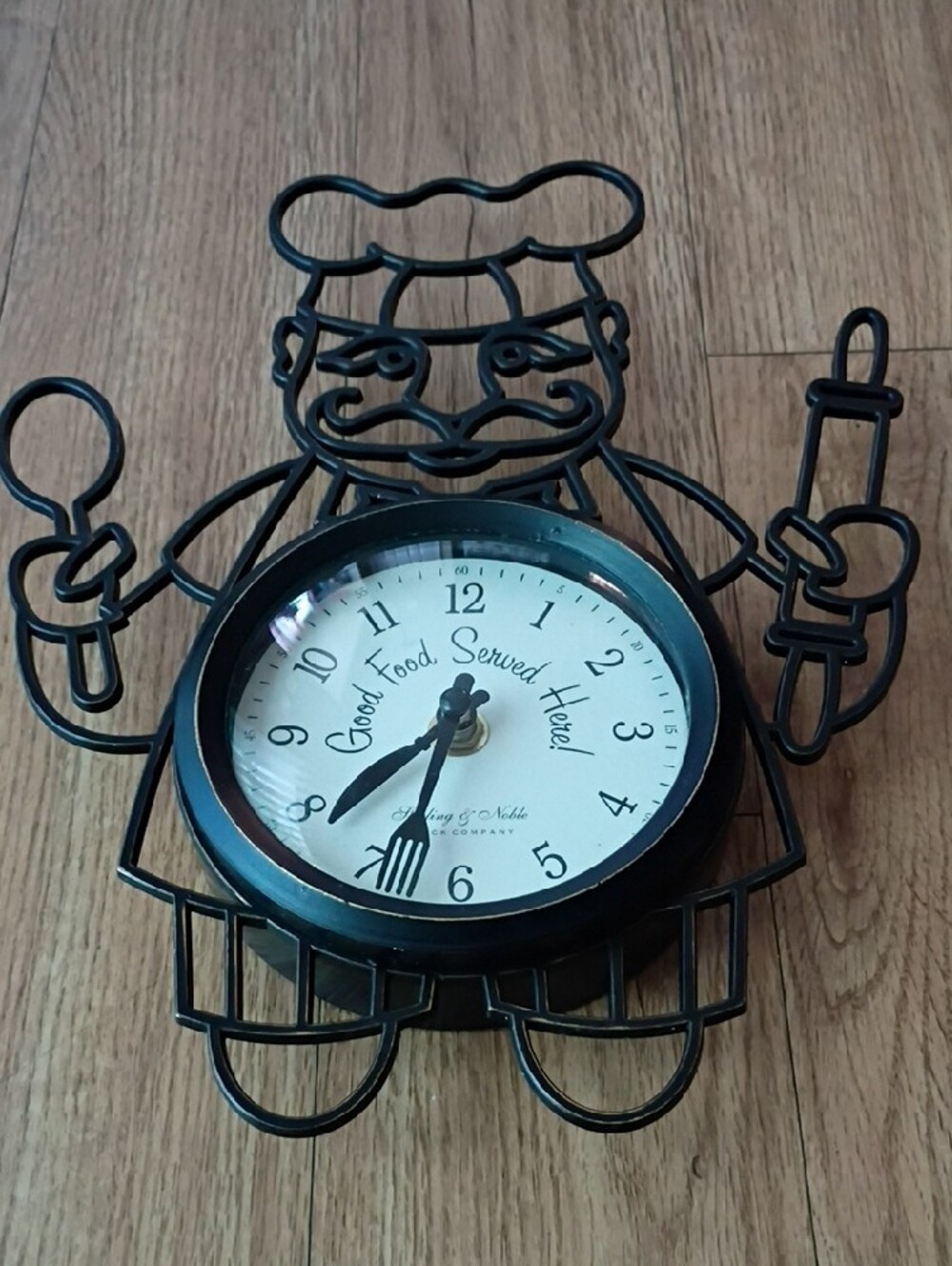 Black Chef Wall Clock - Home Wall Decor - Picture 5 of 5